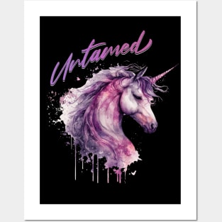 80s Retro Graffiti Untamed Unicorn Posters and Art